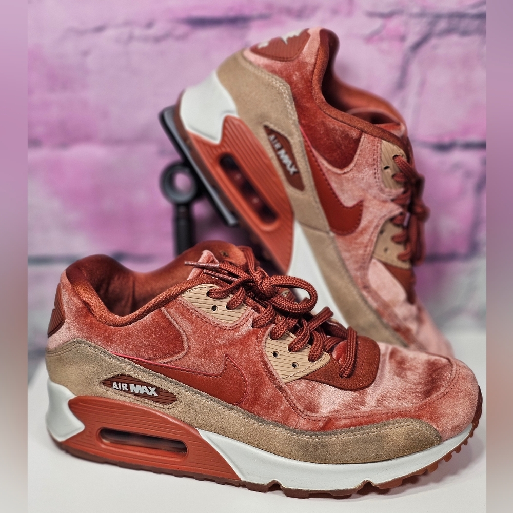 Nike Air Max Women's Sneakers in Red and Tan